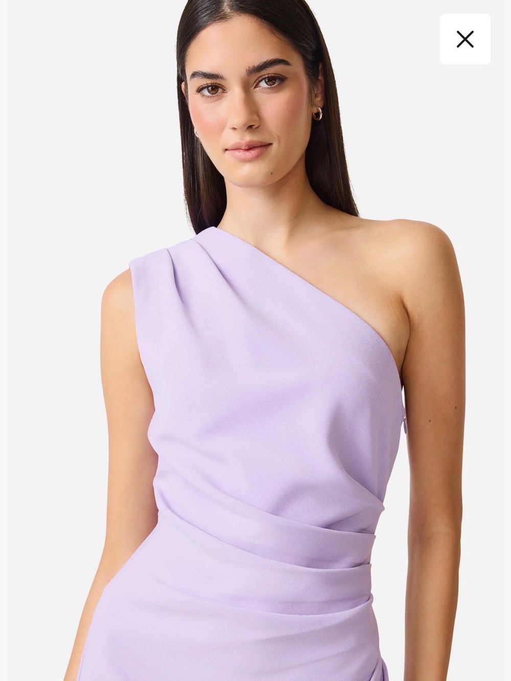 Elliatt Xara One-Shoulder Asymmetric Crepe Cocktail Dress